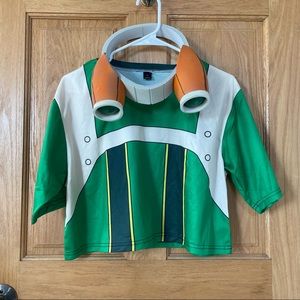 Froppy My Hero Academia Cosplay. Top, Skirt and Goggles